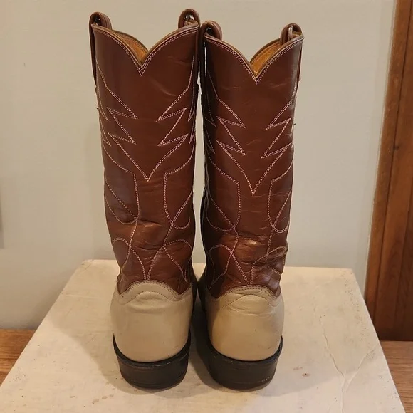 TONY Lama Women's Leather Ywo Tone Cowboy Boots - Picture 6 of 15